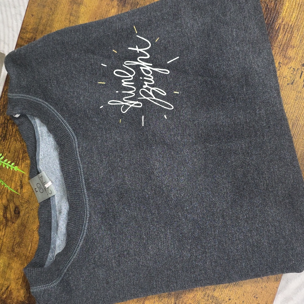 Calia by Carrie Underwood Grey "Shine Bright" Sweatshirt - Size Medium - Picture 5 of 15